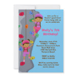 Rock Wall Climbing Birthday Party Invitation