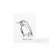 Rock Wren Line Drawing Note Card