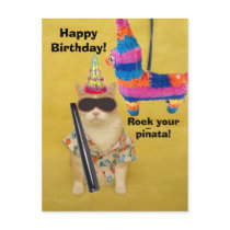 Rock your pinata! postcards
