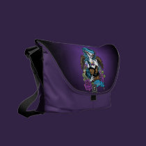 Rockabilly Baby Tattoo Angel Messenger Bag rickshaw messenger bags