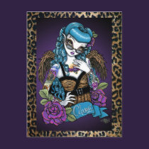 Rockabilly Baby Tattoo Leopard Angel Postcard postcards