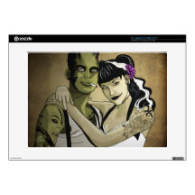 Rockabilly Frank and Bride 15" Laptop Skins