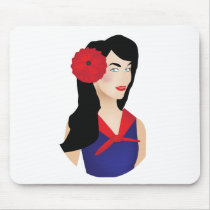 rockabilly girl mousepads