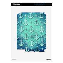 Rockabilly nautical anchor pattern in blue. skins