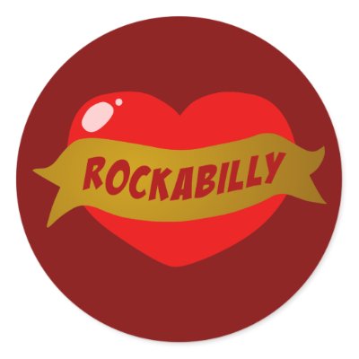 Rockabilly Tattoo Heart Sticker by toxiferousdark