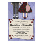Rockabilly Wedding, 3.5x5 engagement invitations