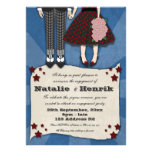 Rockabilly Wedding, 4.5x6.25 engagement invitations