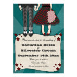 Rockabilly Wedding, 4.5x6.25 save the date invitations