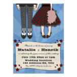 Rockabilly Wedding, 4.5x6.25 wedding invitations
