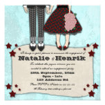 Rockabilly Wedding, 5.25x5.25 engagement invitations