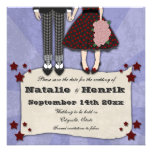 Rockabilly Wedding, 5.25x5.25 save the date invitations