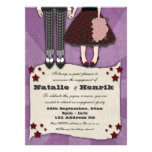 Rockabilly Wedding, 5.5x7.5 engagement invitations