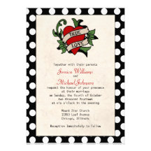 Rockabilly Wedding Custom Announcements