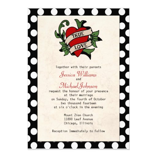 Rockabilly Wedding Custom Announcements