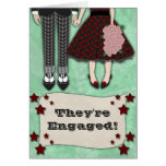 Rockabilly Wedding, engagement announcement cards