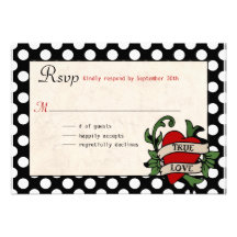 Rockabilly Wedding RSVP Announcements