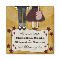 Rockabilly Wedding, save the date Magnet