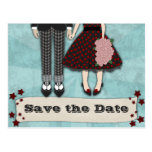 Rockabilly Wedding, save the date postcards