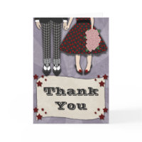 Rockabilly Wedding, thank you Card