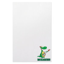 rockasaurus rock n roll dino dinosaur.ai stationery paper