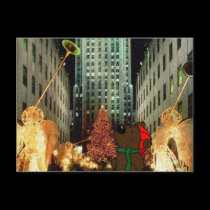 'Rockefeller Bear' NY Postcard