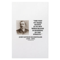 Rockefeller Buy When Blood Is Running In Streets Customized Stationery