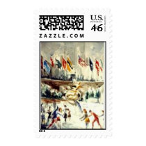 Rockefeller Center Skating Rink postage