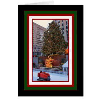 Rockefeller Center Tree, Rink Christmas Greeting Cards
