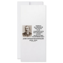 Rockefeller No Feeling Self-Reliance Sacrifice rack cards