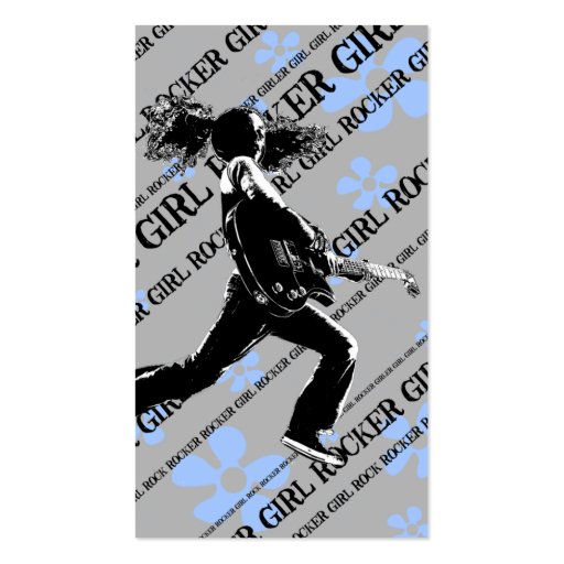 Rocker Girl Grey - Business Card (front side)