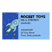 Rocket blue green Business Card