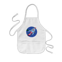 Rocket blue pink Apron aprons