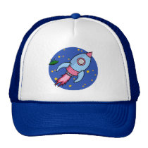 Rocket blue pink Hat hats