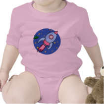 Rocket blue pink Infant t-shirts