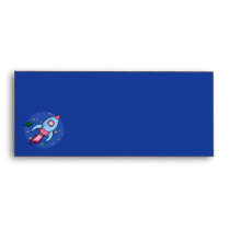Rocket blue pink Letterhead Envelope envelopes