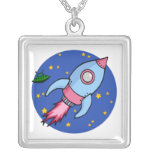 Rocket blue pink Necklace