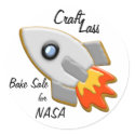 Rocket Cookie Stickers