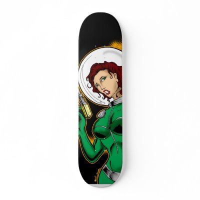 Rocket Girl Deck Skate Deck by LuvataciousSkull