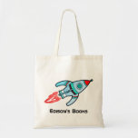 Rocket kids named id library tote bag