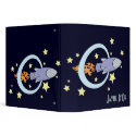 Rocket Kids Retro Space Ship binders by JaZilla Rocket Kids Retro Space Ship binders