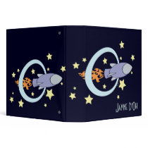 Rocket Kids Retro Space Ship binders by JaZilla Rocket Kids Retro Space Ship binders