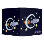 Rocket Kids Retro Space Ship Binder