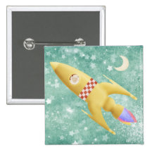 Rocket Lamb - buttons and badges