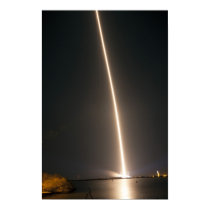 Rocket Launch Over over Cape Canaveral Poster