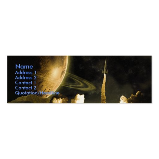 Rocket Launch Skinny Business Card Template