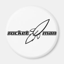 Rocket Man Fridge Magnet
