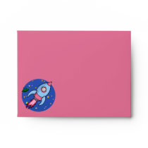 Rocket pink Note Card Envelope envelopes