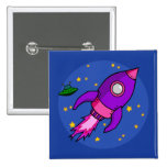 Rocket pink purple Button