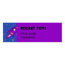 Rocket pink purple small Business Card