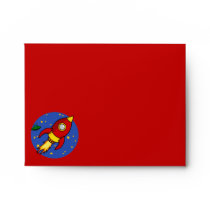 Rocket red Note Card Envelope envelopes